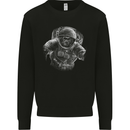 Ape Astronaut Spaceman Gorilla Mens Sweatshirt Jumper Black