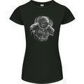 Ape Astronaut Spaceman Gorilla Womens Petite Cut T-Shirt Black