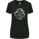 Ape Astronaut Spaceman Gorilla Womens Wider Cut T-Shirt Black