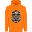 Ape Mandala Art Childrens Kids Hoodie Orange