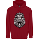 Ape Mandala Art Childrens Kids Hoodie Red