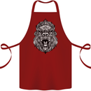 Ape Mandala Art Cotton Apron 100% Organic Maroon