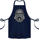 Ape Mandala Art Cotton Apron 100% Organic Navy Blue