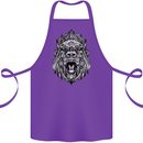 Ape Mandala Art Cotton Apron 100% Organic Purple
