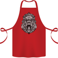Ape Mandala Art Cotton Apron 100% Organic Red