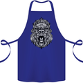 Ape Mandala Art Cotton Apron 100% Organic Royal Blue