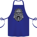 Ape Mandala Art Cotton Apron 100% Organic Royal Blue