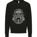 Ape Mandala Art Kids Sweatshirt Jumper Black