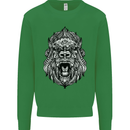 Ape Mandala Art Kids Sweatshirt Jumper Irish Green