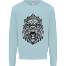 Ape Mandala Art Kids Sweatshirt Jumper Light Blue