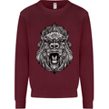 Ape Mandala Art Kids Sweatshirt Jumper Maroon