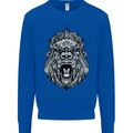 Ape Mandala Art Kids Sweatshirt Jumper Royal Blue