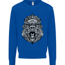 Ape Mandala Art Kids Sweatshirt Jumper Royal Blue