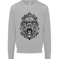 Ape Mandala Art Kids Sweatshirt Jumper Sports Grey