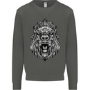 Ape Mandala Art Kids Sweatshirt Jumper Storm Grey