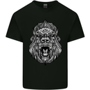 Ape Mandala Art Kids T-Shirt Childrens Black