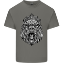 Ape Mandala Art Kids T-Shirt Childrens Charcoal