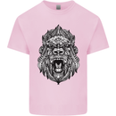Ape Mandala Art Kids T-Shirt Childrens Light Pink