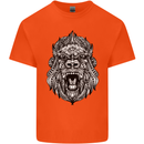 Ape Mandala Art Kids T-Shirt Childrens Orange