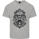 Ape Mandala Art Kids T-Shirt Childrens Sports Grey