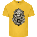 Ape Mandala Art Kids T-Shirt Childrens Yellow