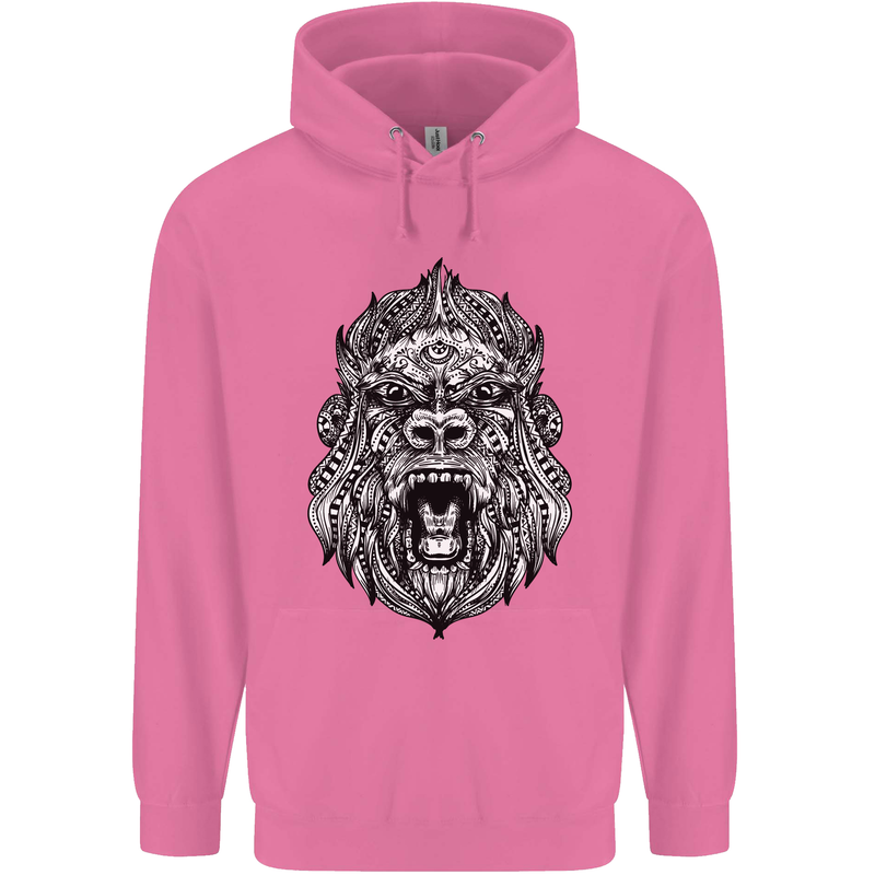 Ape Mandala Art Mens 80% Cotton Hoodie Azelea