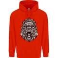 Ape Mandala Art Mens 80% Cotton Hoodie Bright Red