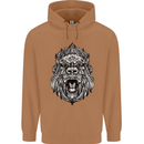 Ape Mandala Art Mens 80% Cotton Hoodie Caramel Latte