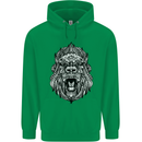 Ape Mandala Art Mens 80% Cotton Hoodie Irish Green