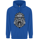 Ape Mandala Art Mens 80% Cotton Hoodie Royal Blue