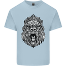 Ape Mandala Art Mens Cotton T-Shirt Tee Top Light Blue