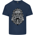 Ape Mandala Art Mens Cotton T-Shirt Tee Top Navy Blue