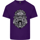Ape Mandala Art Mens Cotton T-Shirt Tee Top Purple