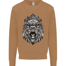 Ape Mandala Art Mens Sweatshirt Jumper Caramel Latte