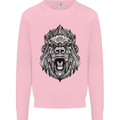 Ape Mandala Art Mens Sweatshirt Jumper Light Pink