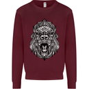 Ape Mandala Art Mens Sweatshirt Jumper Maroon