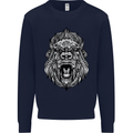 Ape Mandala Art Mens Sweatshirt Jumper Navy Blue