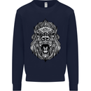 Ape Mandala Art Mens Sweatshirt Jumper Navy Blue