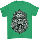 Ape Mandala Art Mens T-Shirt 100% Cotton Irish Green