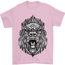 Ape Mandala Art Mens T-Shirt 100% Cotton Light Pink