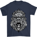 Ape Mandala Art Mens T-Shirt 100% Cotton Navy Blue