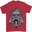 Ape Mandala Art Mens T-Shirt 100% Cotton Red