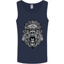 Ape Mandala Art Mens Vest Tank Top Navy Blue