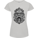 Ape Mandala Art Womens Petite Cut T-Shirt Sports Grey