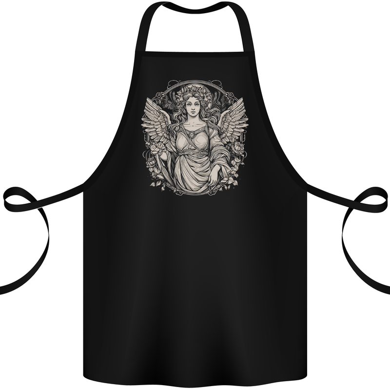 Aphrodite Greek Mythology Goddess Venus Cotton Apron 100% Organic Black