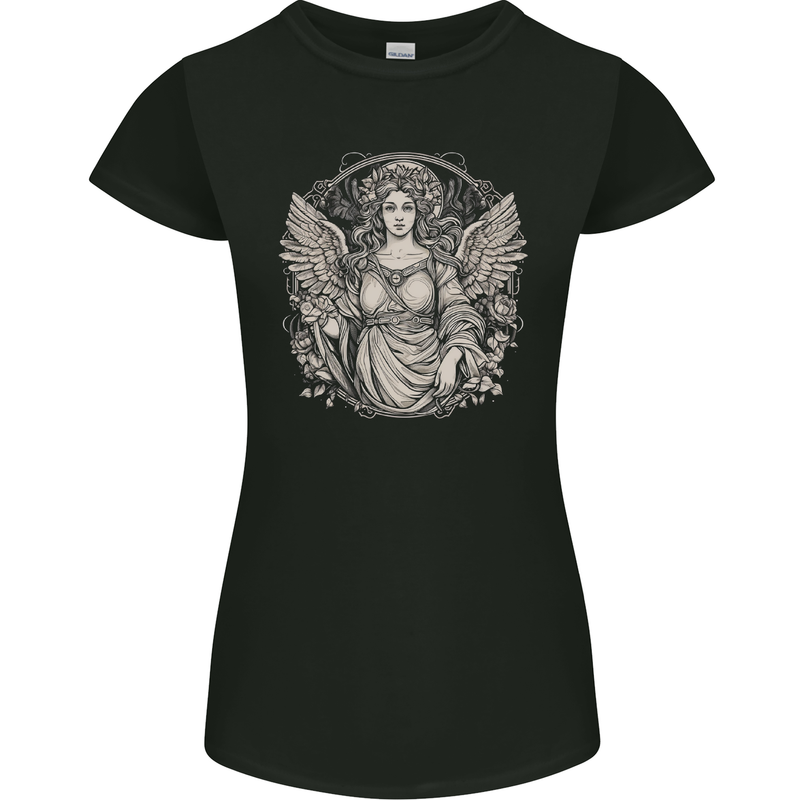 Aphrodite Greek Mythology Goddess Venus Womens Petite Cut T-Shirt Black