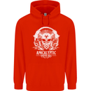 Apocalyptic Survival Skill Skull Gaming Childrens Kids Hoodie Bright Red