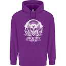 Apocalyptic Survival Skill Skull Gaming Childrens Kids Hoodie Purple