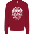 Apocalyptic Survival Skill Skull Gaming Kids Sweatshirt Jumper Red