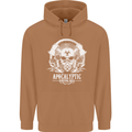 Apocalyptic Survival Skill Skull Gaming Mens 80% Cotton Hoodie Caramel Latte